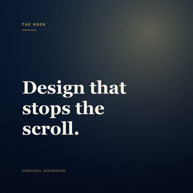 Example of a premium, minimal carousel slide design